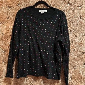 Vintage Funky Rainbow Sequin Top